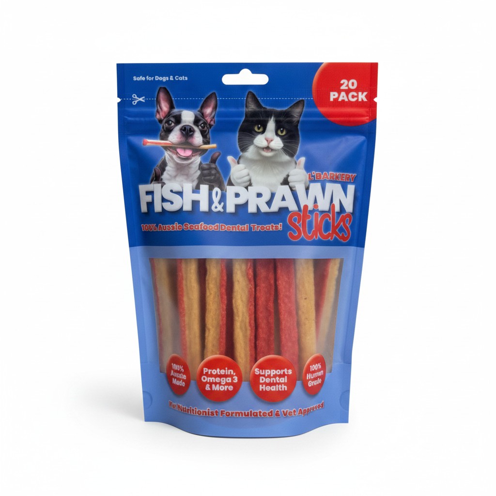 Fish & Prawn Sticks - Dental Sticks - 20 Pk