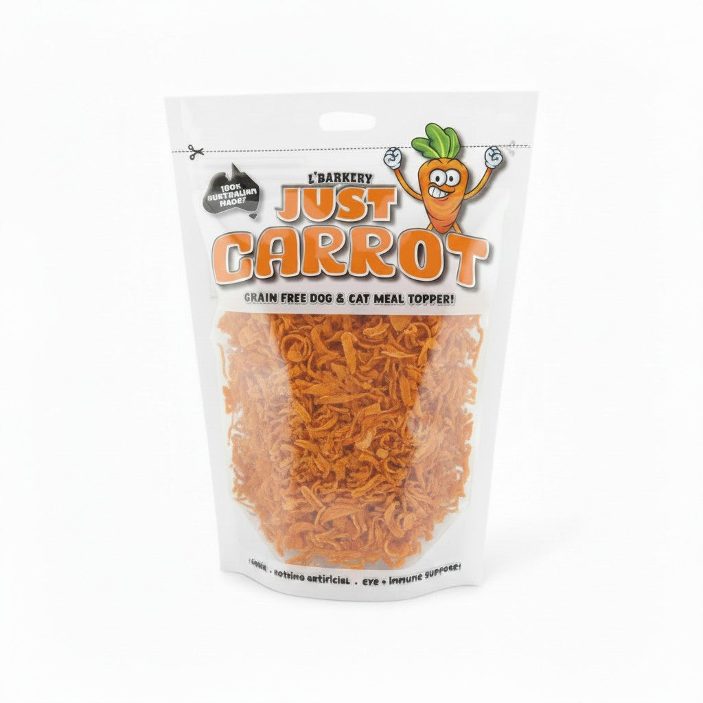 Just Carrot – Single-Ingredient Dehydrated Meal Topper for Dogs & Cats