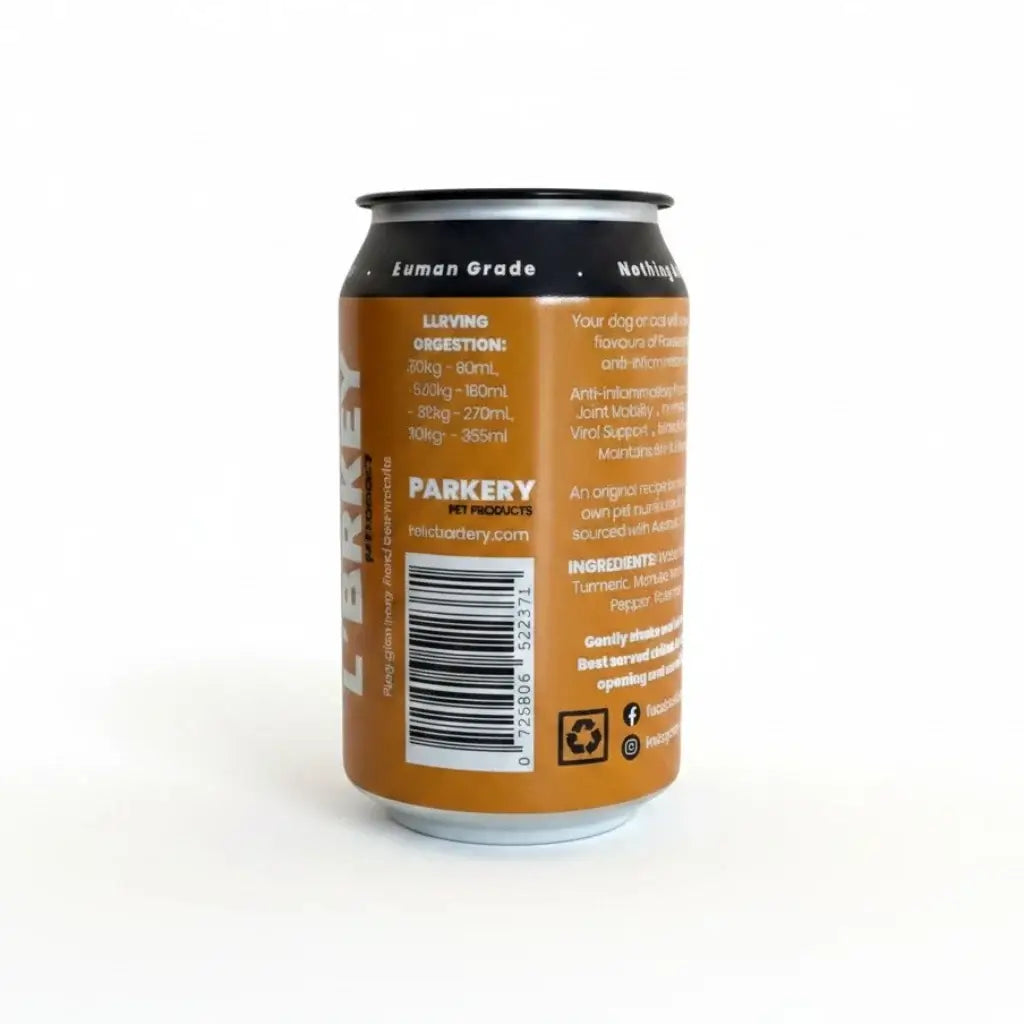 A single can of Barkrey Lymphatic Support supplement, shown from the back side against a clean white background.