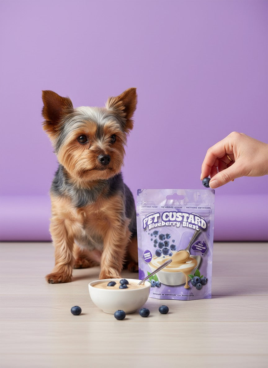 Blueberry Blast Pet Custard | Creamy Superfood Treat for Dogs & Cats