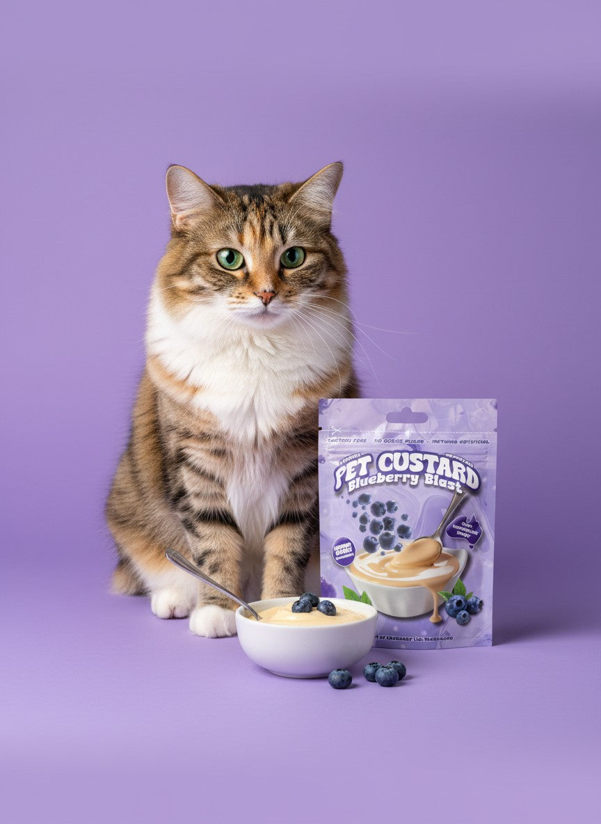 Blueberry Blast Pet Custard | Creamy Superfood Treat for Dogs & Cats