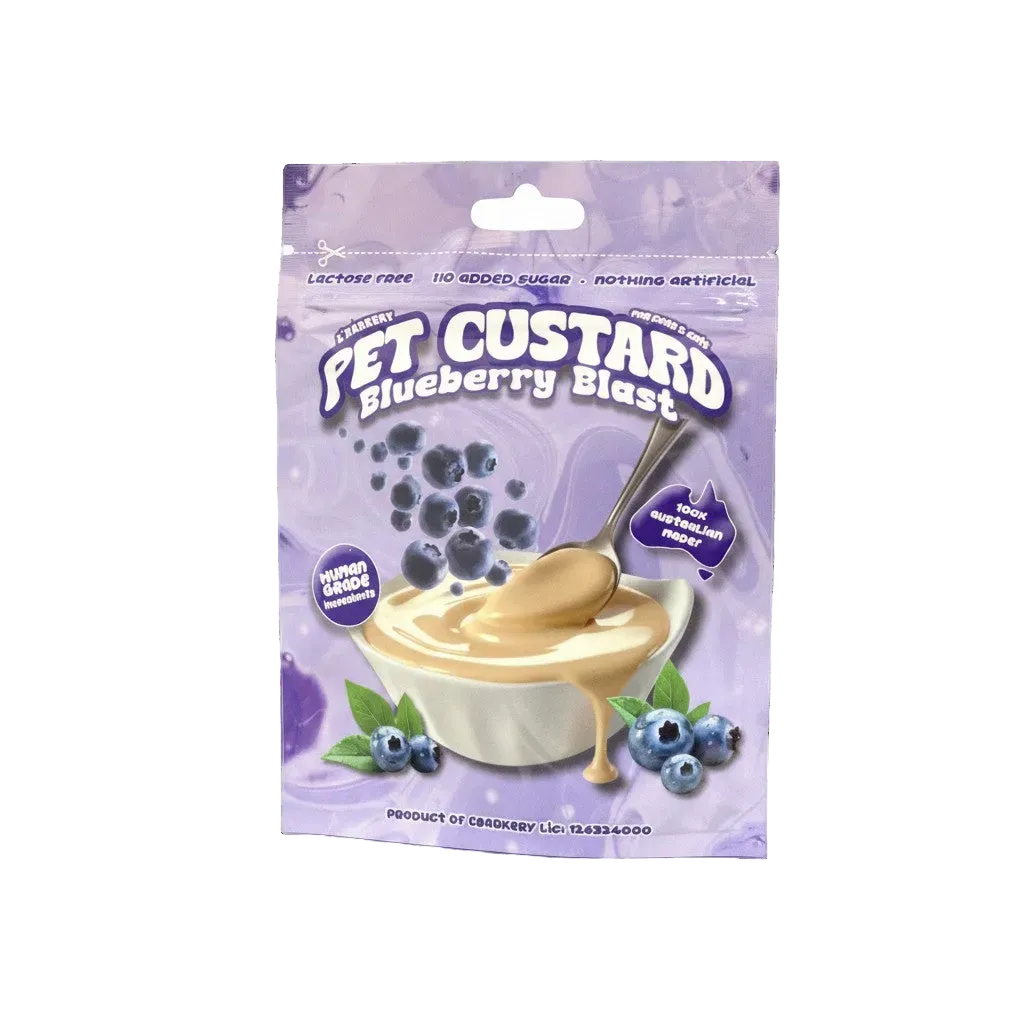 Blueberry Blast Pet Custard | Creamy Superfood Treat for Dogs & Cats
