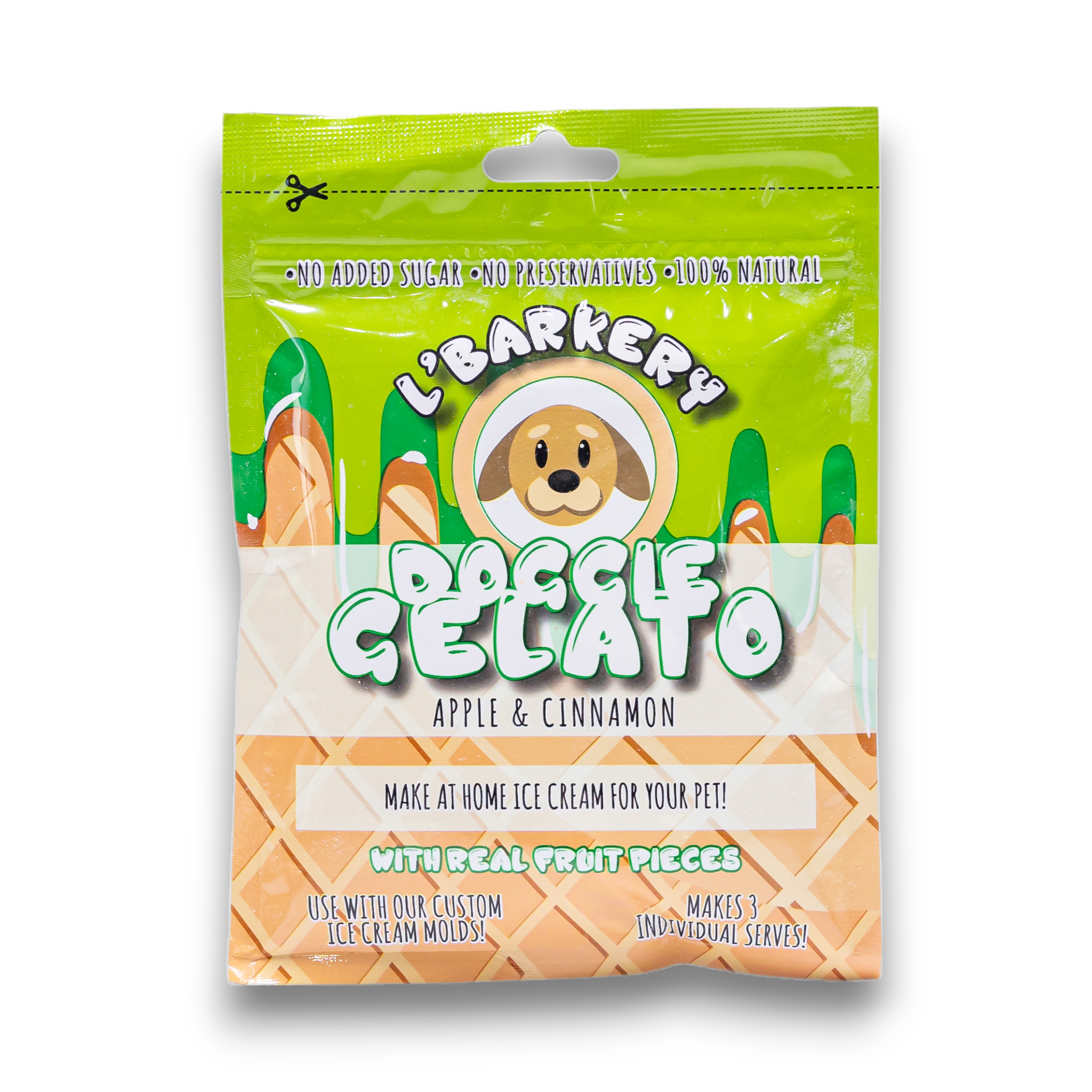 Doggie Gelato – Apple & Cinnamon | Lactose-Free Frozen Pet Treat