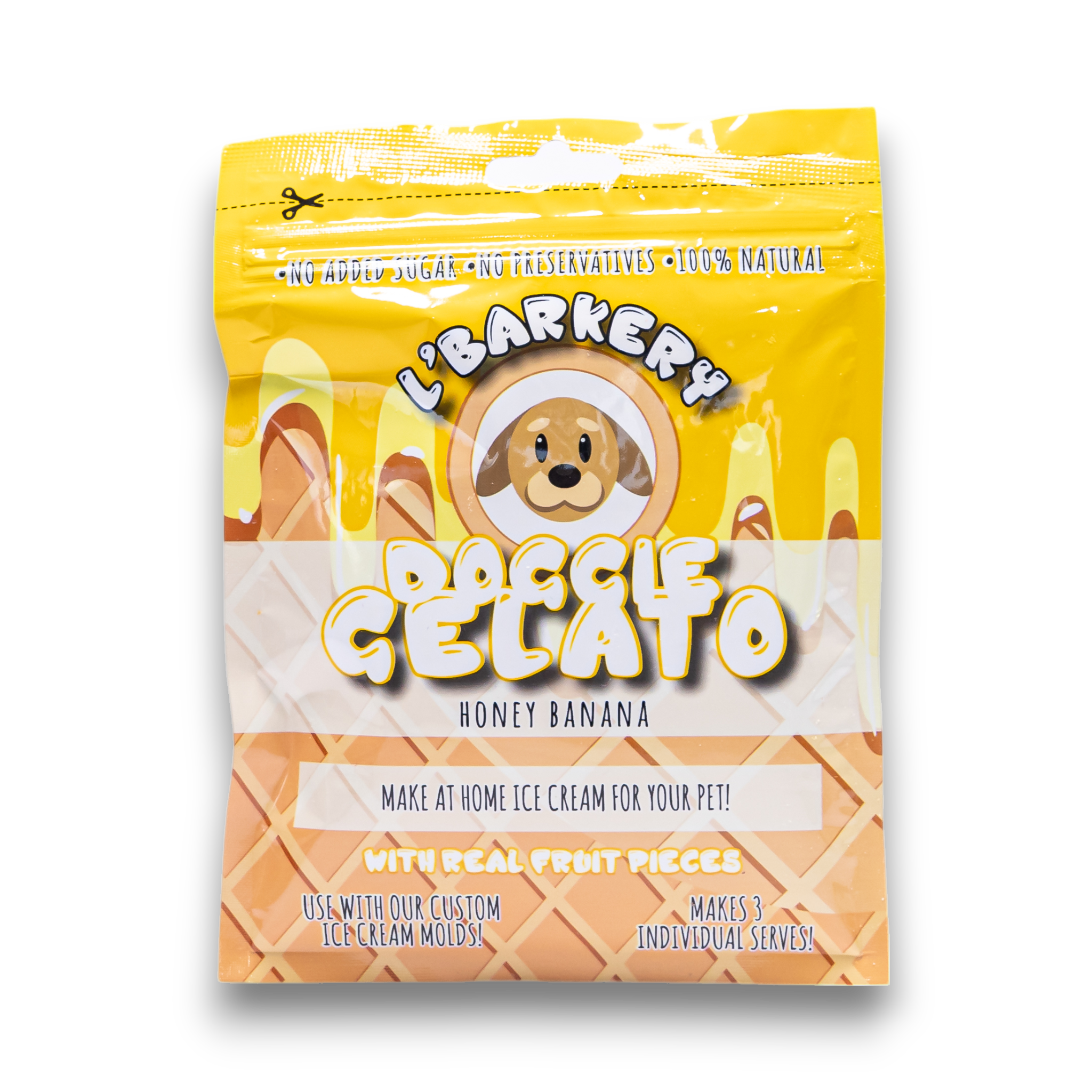 Doggie Gelato – Honey Banana | Lactose-Free Frozen Pet Treat