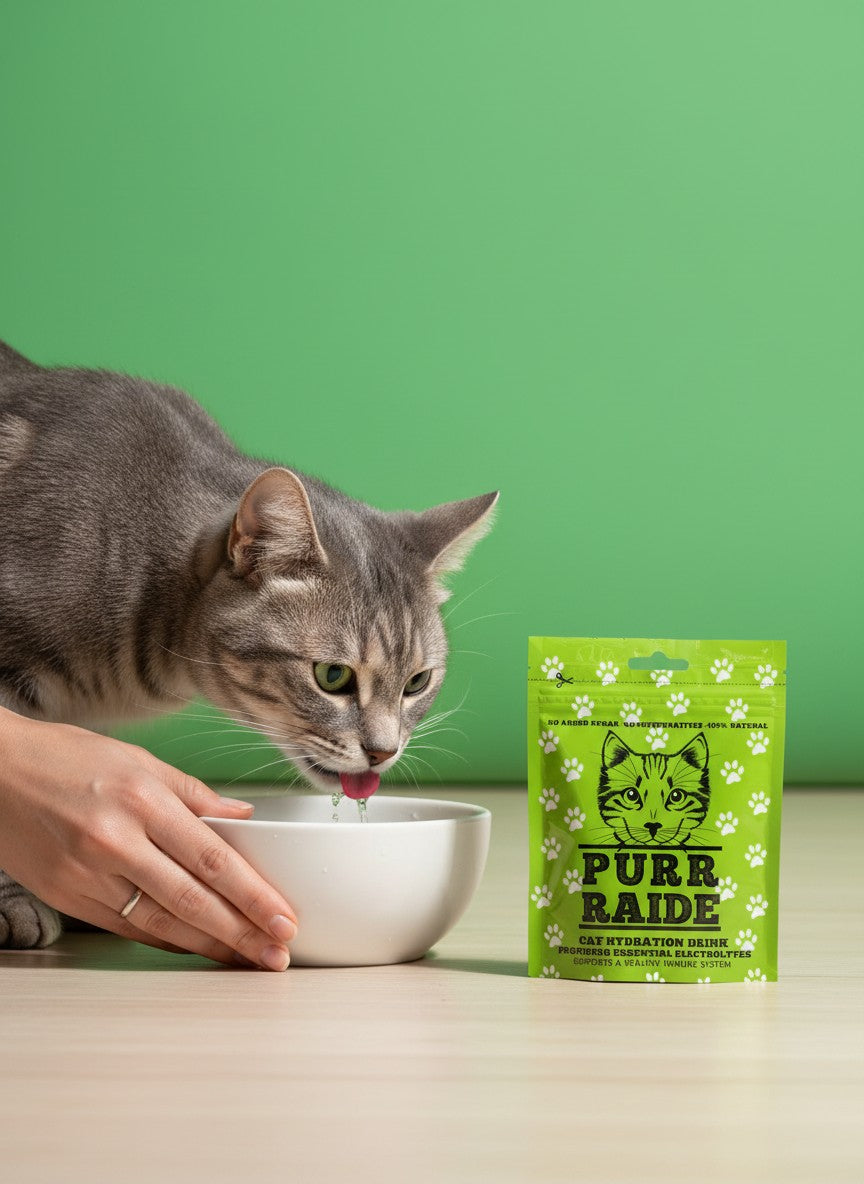 Purr-raide – Award-Winning Electrolyte Hydration Drink for Cats