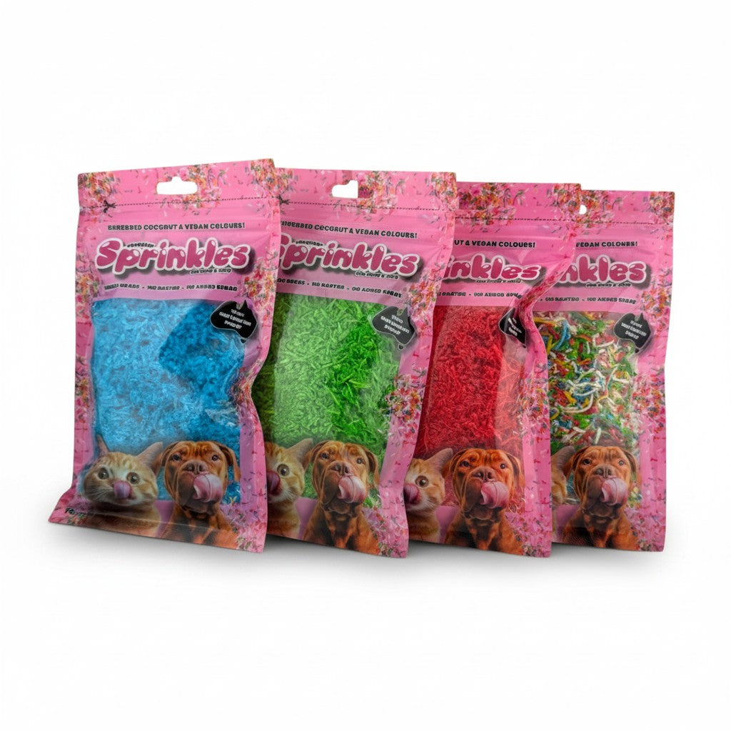 Pet-Safe Sprinkles for Dogs & Cats | Natural Coconut Treat Decoration