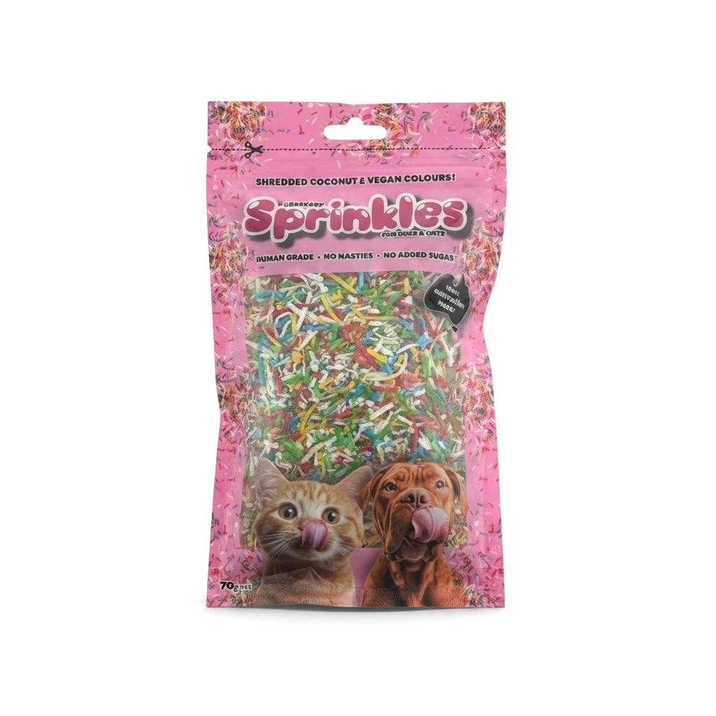 Pet-Safe Sprinkles for Dogs & Cats | Natural Coconut Treat Decoration